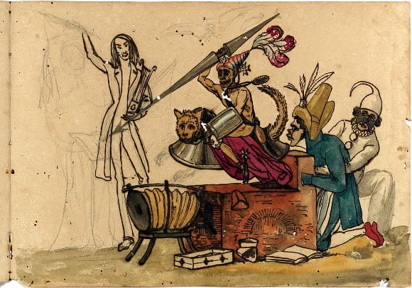 Manuel de Araújo Porto - Alegre, Caricatura 1